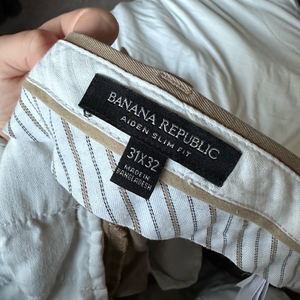 Banana Republic Aiden Slim Fit Pants - Beige
